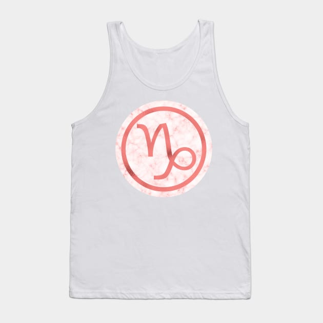 Living Coral Marble Zodiac - Capricorn Tank Top by BiscuitSnack